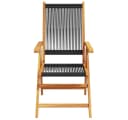 vidaXL Gartenstuhl 2er Set Schwarz Massivholz Polypropylen Bild 5