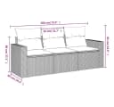 vidaXL Gartenlounge-Set 3-tlg. Braun Poly Rattan mit Kissen Bild 3