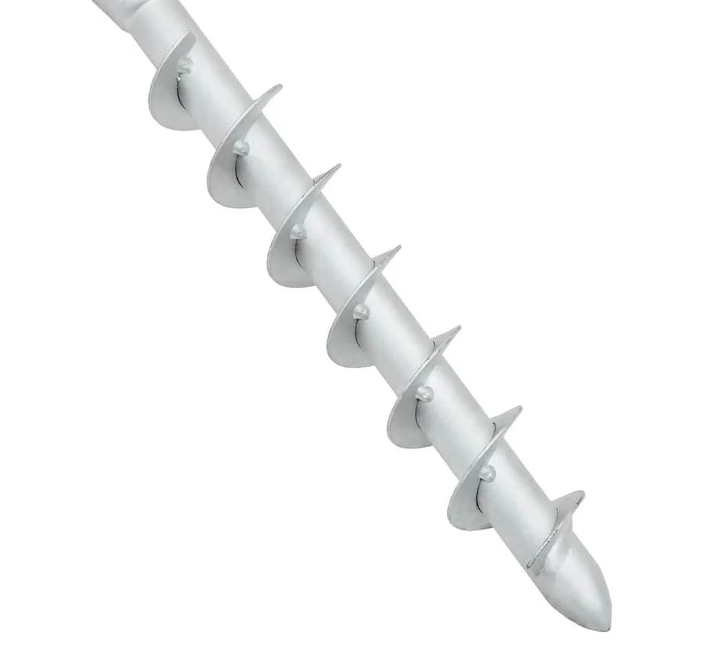 vidaXL Sonnenschirmhalter Bodenhülse Stahl Silber - Bild 4