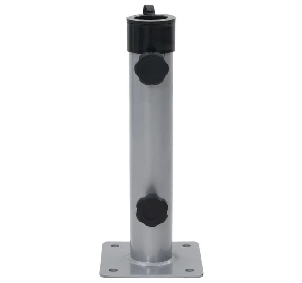 vidaXL Sonnenschirmständer Stahl Silber für Ø38/48 mm Mast