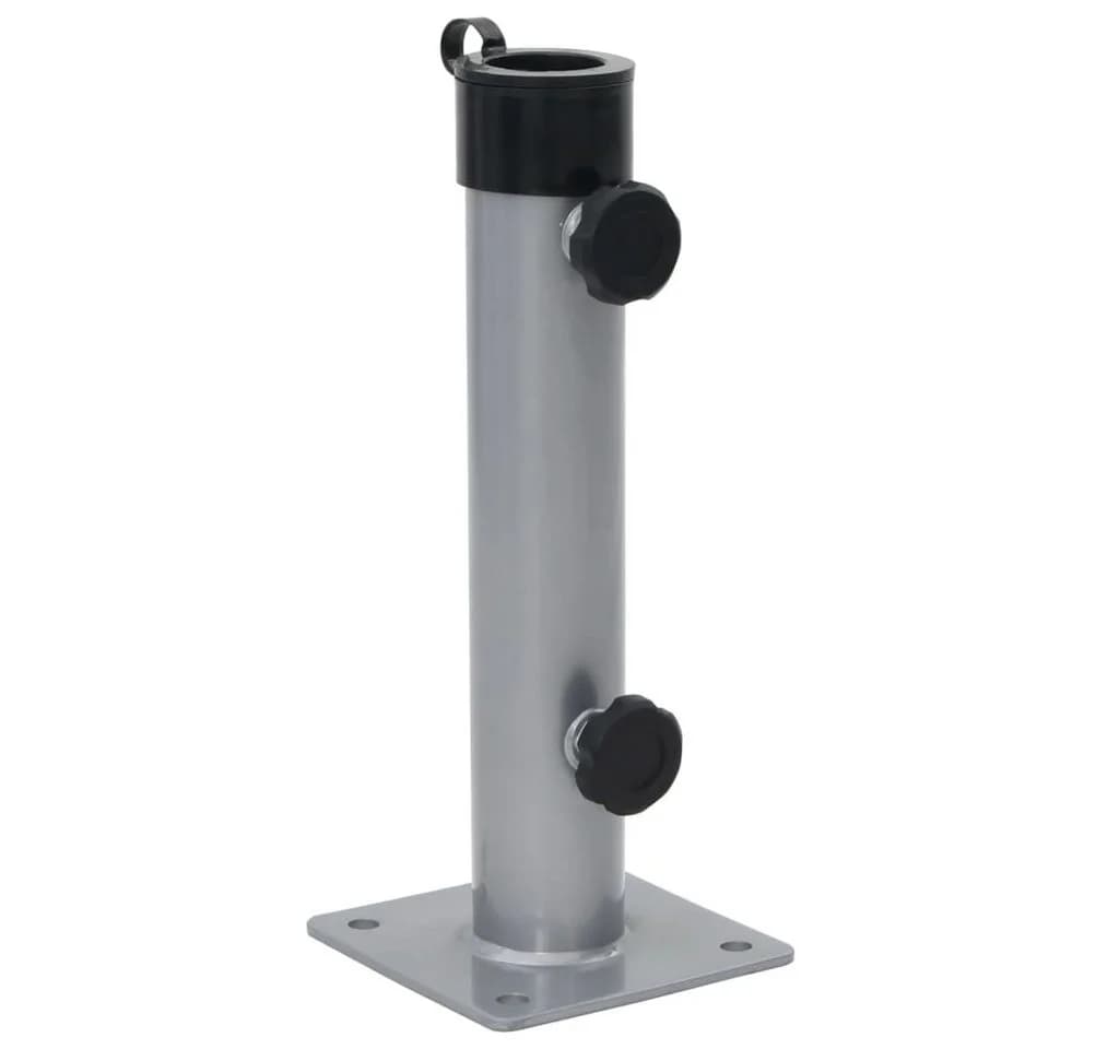 vidaXL Sonnenschirmständer Stahl Silber für Ø38/48 mm Mast - Bild 2