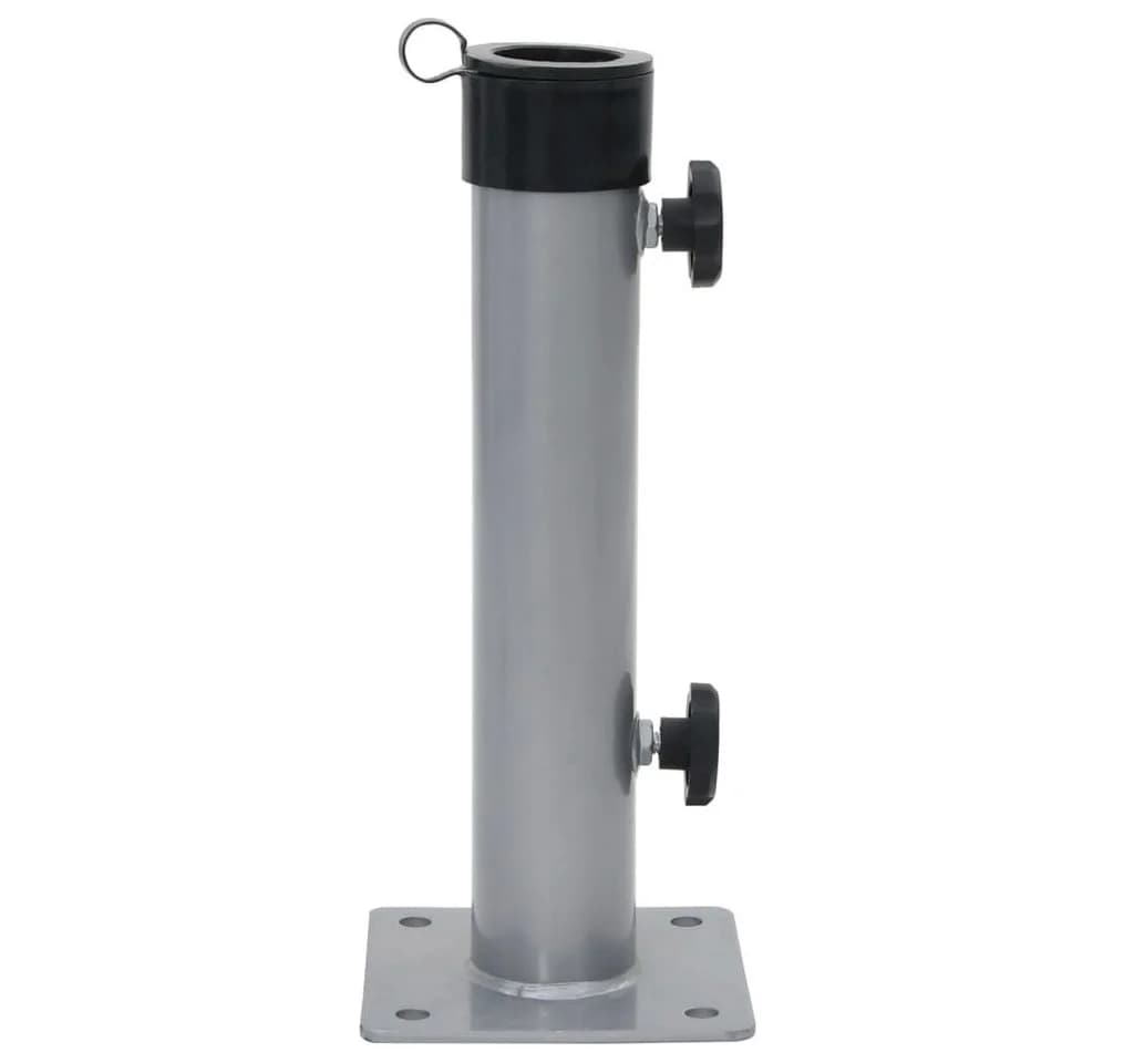 vidaXL Sonnenschirmständer Stahl Silber für Ø38/48 mm Mast - Bild 3