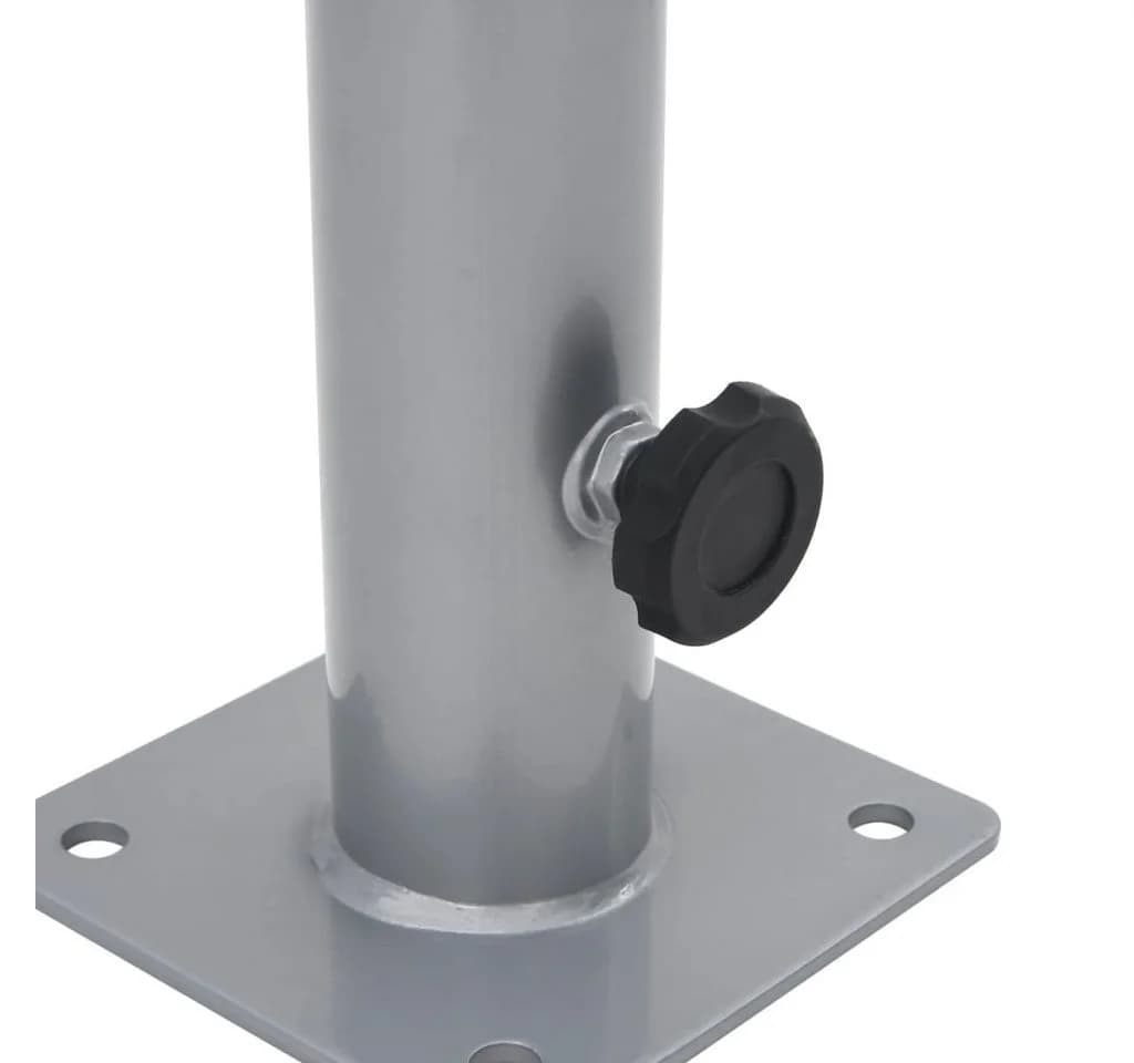 vidaXL Sonnenschirmständer Stahl Silber für Ø38/48 mm Mast - Bild 5