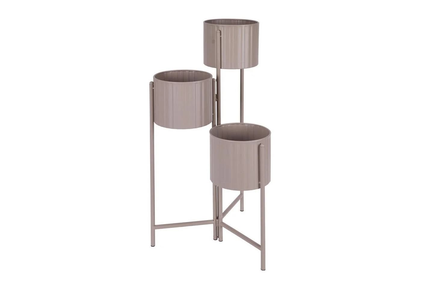 Koopman Pflanzentreppe LAIRA 3 Ebenen Sandgrau Metall