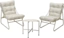 Gartenlounge-Set LYON Beige mit 2 Stühlen und Couchtisch Bild 2