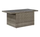 vidaXL Gartenlounge-Set 6-tlg. Grau Poly Rattan mit Kissen Bild 5