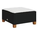 vidaXL Gartenlounge-Set 4-tlg. Schwarz Poly Rattan mit Kissen Bild 4