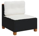 vidaXL Gartenlounge-Set 5-tlg. Schwarz Poly Rattan mit Kissen Bild 4