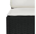 vidaXL Gartenlounge-Set 5-tlg. Schwarz Poly Rattan mit Kissen Bild 5
