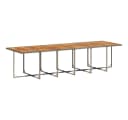 vidaXL Garten-Essgruppe 17-tlg. Grau Poly Rattan mit Kissen Bild 3