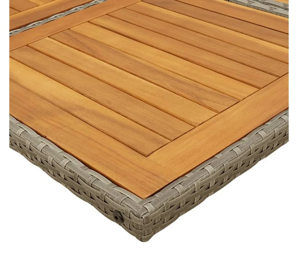 vidaXL Garten-Essgruppe 17-tlg. Grau Poly Rattan mit Kissen - Bild 5