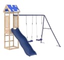 vidaXL Spielturm Massivholz Kiefer mit Rutsche und Schaukel Bild 2