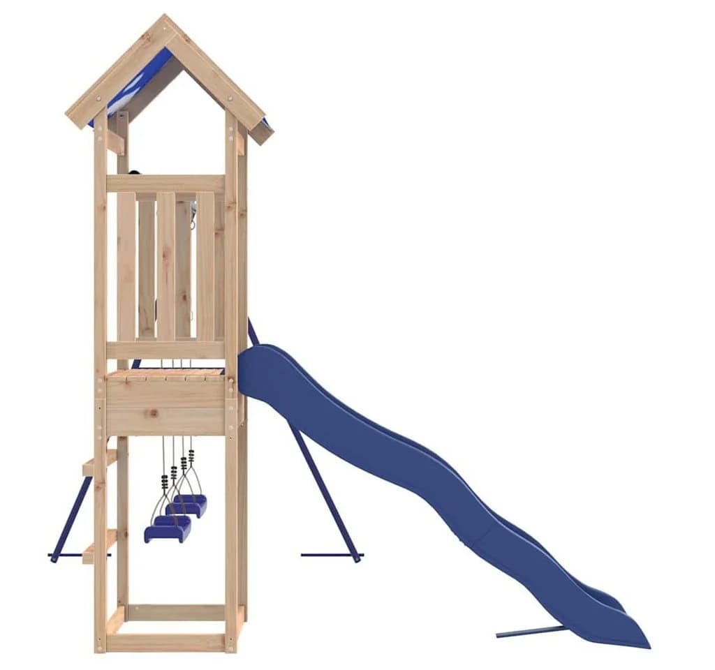 vidaXL Spielturm Massivholz Kiefer mit Rutsche und Schaukel - Bild 5