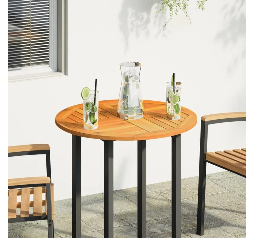 vidaXL Tischplatte Ø70x2 cm Rund Massivholz Akazienholz