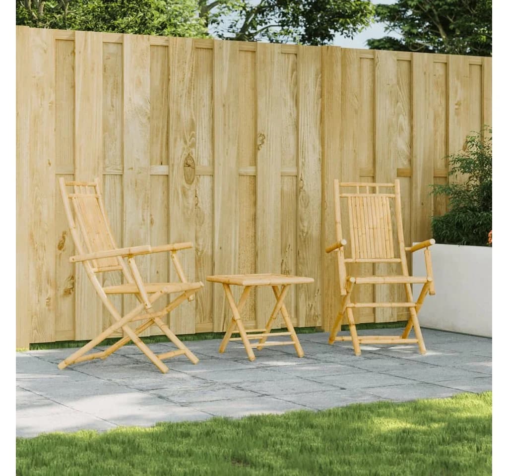vidaXL Gartenstuhl Bambus Klappbar 53x66x99 cm