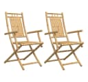 vidaXL Gartenstuhl Bambus Klappbar 53x66x99 cm Bild 2