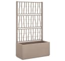 vidaXL Pflanzkübel mit Rankgitter Hellbraun 80x36x140 cm PP Bild 2