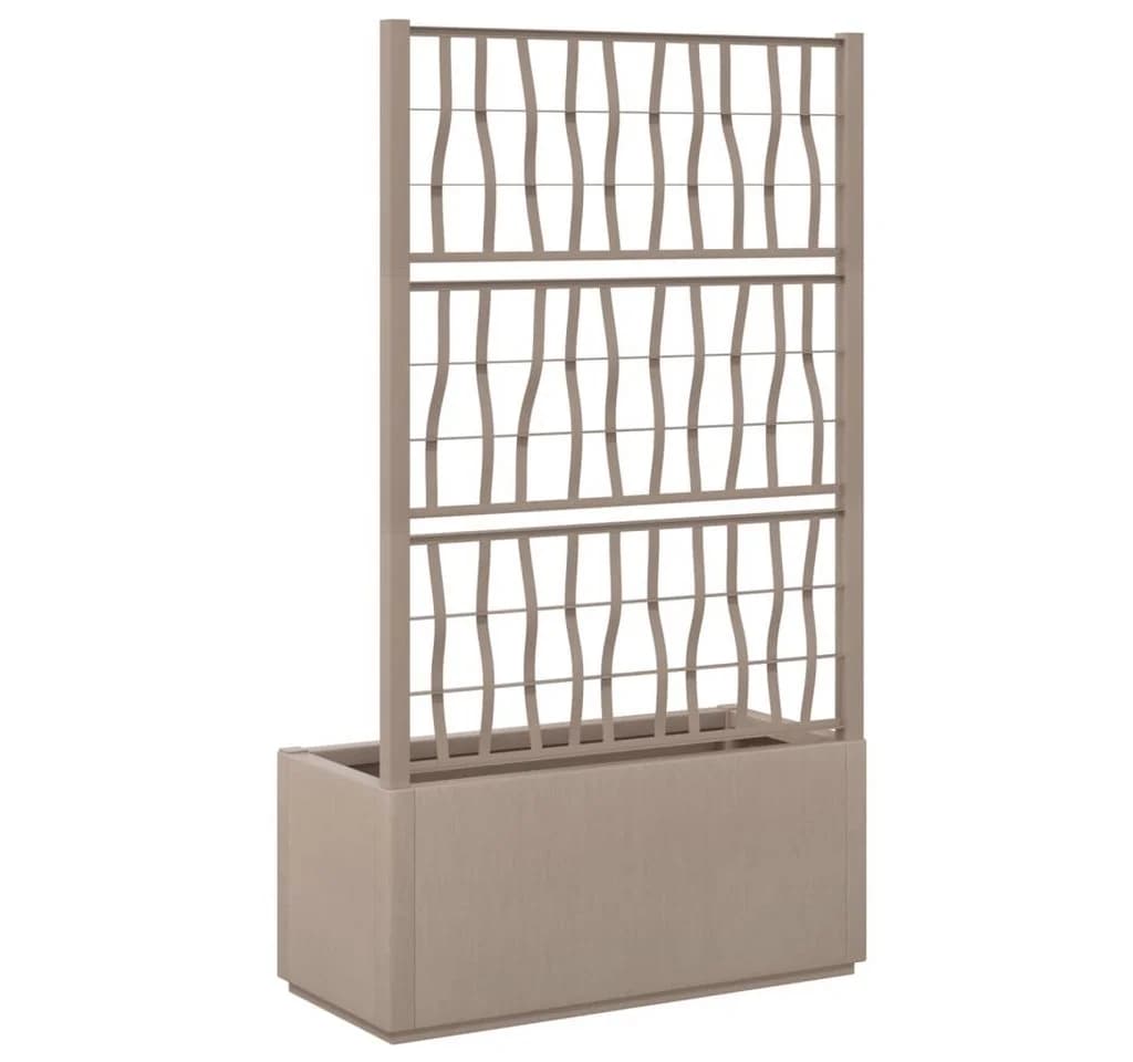 vidaXL Pflanzkübel mit Rankgitter Hellbraun 80x36x140 cm PP - Bild 5