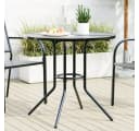 vidaXL Gartentisch Rund Anthrazit Pulverbeschichteter Stahl Bild 1