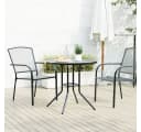 vidaXL Gartentisch Rund Anthrazit Pulverbeschichteter Stahl Bild 3