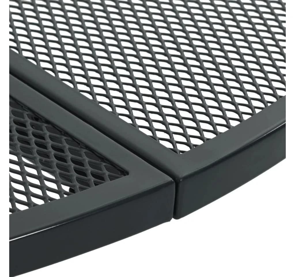 vidaXL Gartentisch Rund Anthrazit Pulverbeschichteter Stahl - Bild 5