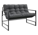 vidaXL Gartenbank mit Kissen Anthrazit 113 cm Stahl Bild 2