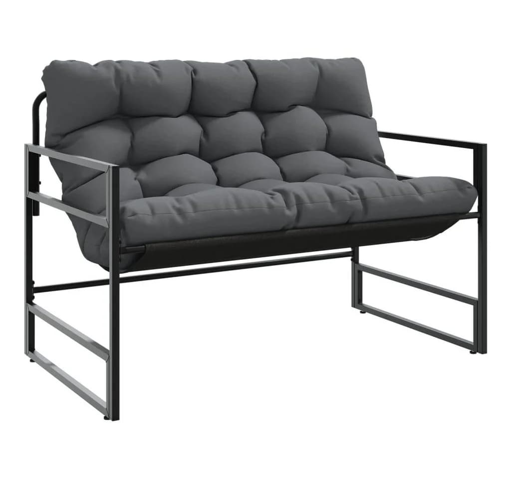 vidaXL Gartenbank mit Kissen Anthrazit 113 cm Stahl - Bild 2