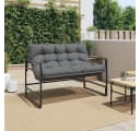 vidaXL Gartenbank mit Kissen Anthrazit 113 cm Stahl Bild 3