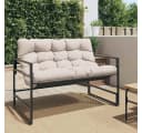 vidaXL Gartenbank mit Kissen Taupe Stahl Bild 1