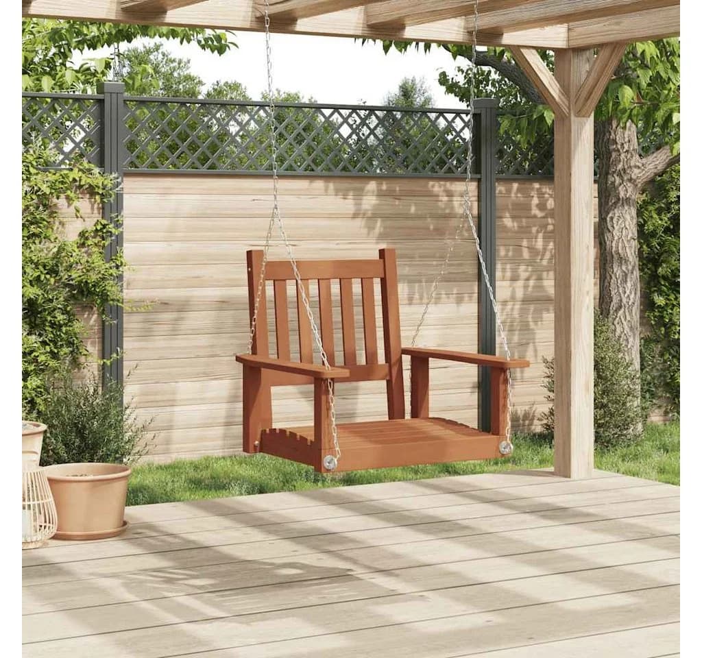 vidaXL Hollywoodschaukel Garten-Hängestuhl Braun Massivholz Tanne - Bild 3