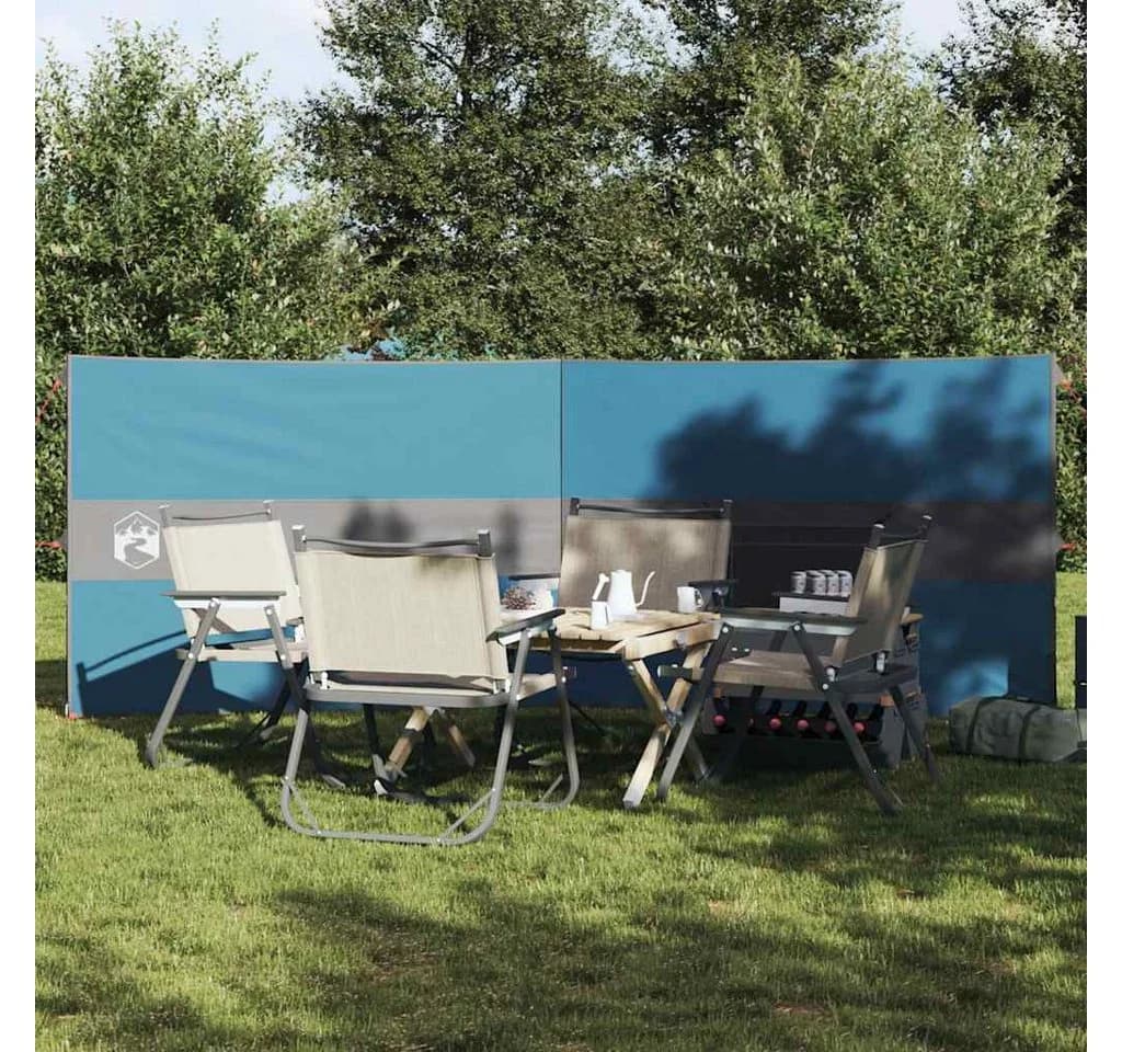 vidaXL Camping Windschutz Blau 344x120 cm Wasserdicht