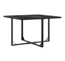 vidaXL Garten-Essgruppe 5-tlg. Schwarz Poly Rattan mit Kissen Bild 3