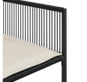vidaXL Garten-Essgruppe 5-tlg. Schwarz Poly Rattan mit Kissen Bild 5