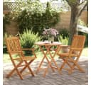 vidaXL Gartenlounge-Set 3-tlg. Bistro-Set Klappbar Massivholz Bild 1