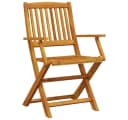 vidaXL Gartenlounge-Set 3-tlg. Bistro-Set Klappbar Massivholz Bild 5