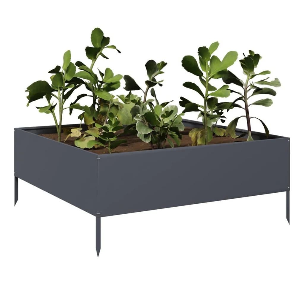 vidaXL Hochbeet Anthrazit Stahl 100x100x25 cm - Bild 3