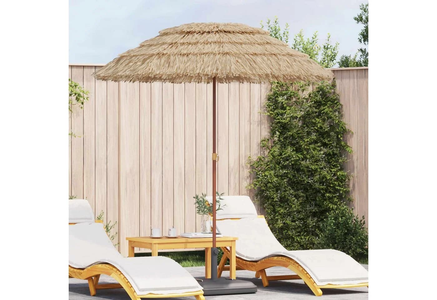 vidaXL Strandparasol Natur UV-beständig verstellbar