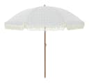 vidaXL Sonnenschirm Strandparasol Grau Weiß UV-beständig Kippbar Bild 2