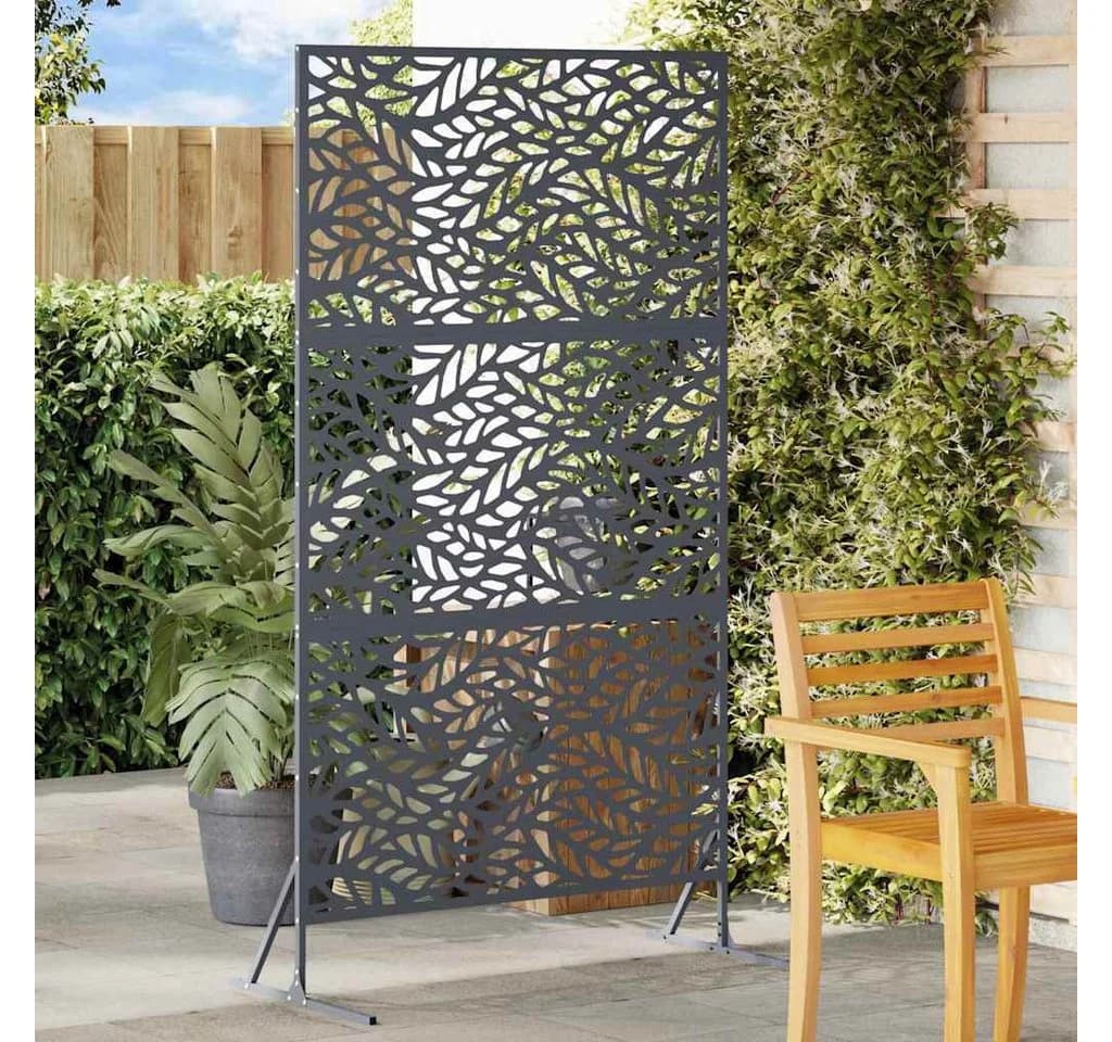 vidaXL Gartenzaun Sichtschutz Stahl Anthrazit Modern