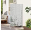 vidaXL Gartenzaun Sichtschutz Verzinkter Stahl Silber Bild 3