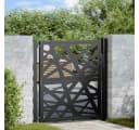 vidaXL Gartentor Schwarz 100x100 cm Stahl Lasergeschnitten Bild 1