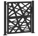 vidaXL Gartentor Schwarz 100x100 cm Stahl Lasergeschnitten Bild 2