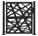 vidaXL Gartentor Schwarz 100x100 cm Stahl Lasergeschnitten Bild 3