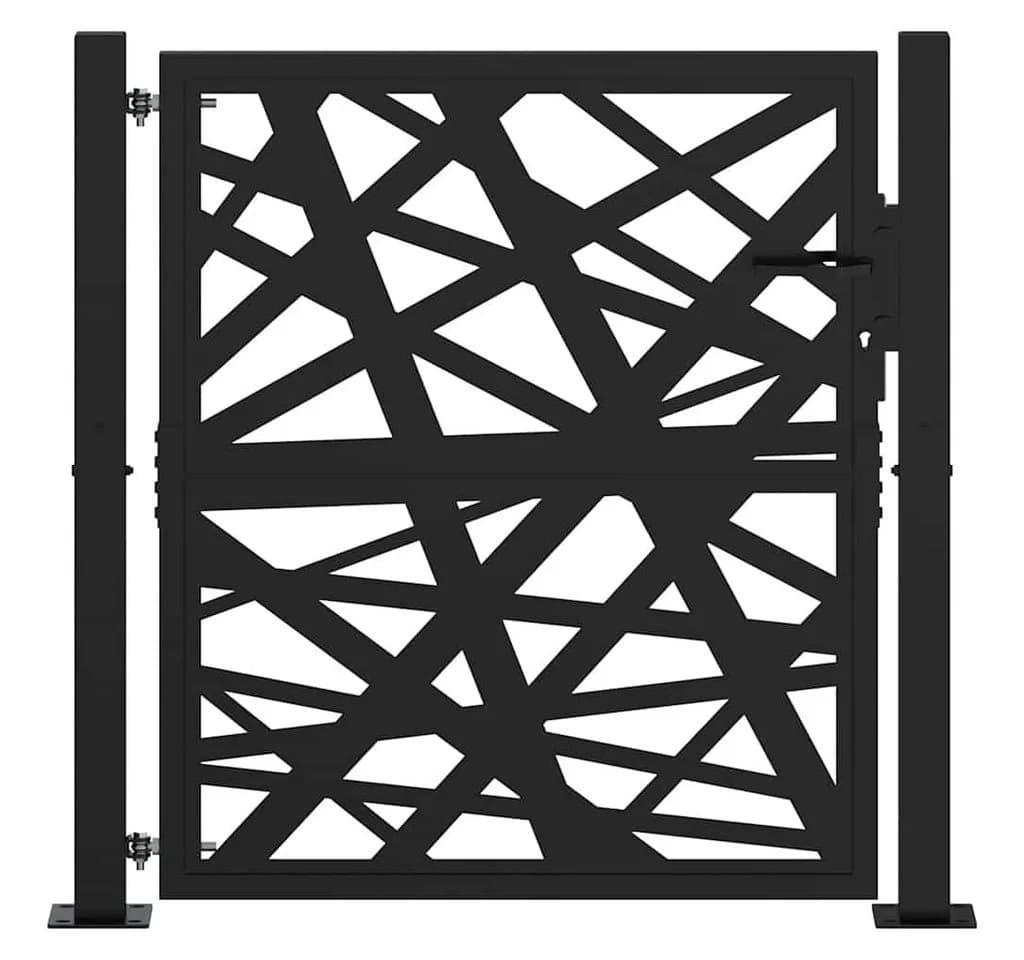 vidaXL Gartentor Schwarz 100x100 cm Stahl Lasergeschnitten - Bild 3