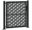 vidaXL Gartentor Schwarz 100x100 cm Stahl Kreuz-Design Bild 2