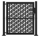 vidaXL Gartentor Schwarz 100x100 cm Stahl Kreuz-Design Bild 3