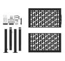 vidaXL Gartentor Schwarz 100x100 cm Stahl Kreuz-Design Bild 4
