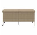 vidaXL Gartenbox Beige Poly-Rattan mit Rollen Bild 3