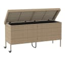 vidaXL Gartenbox Beige Poly-Rattan mit Rollen Bild 4