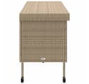 vidaXL Gartenbox Beige Poly-Rattan mit Rollen Bild 5